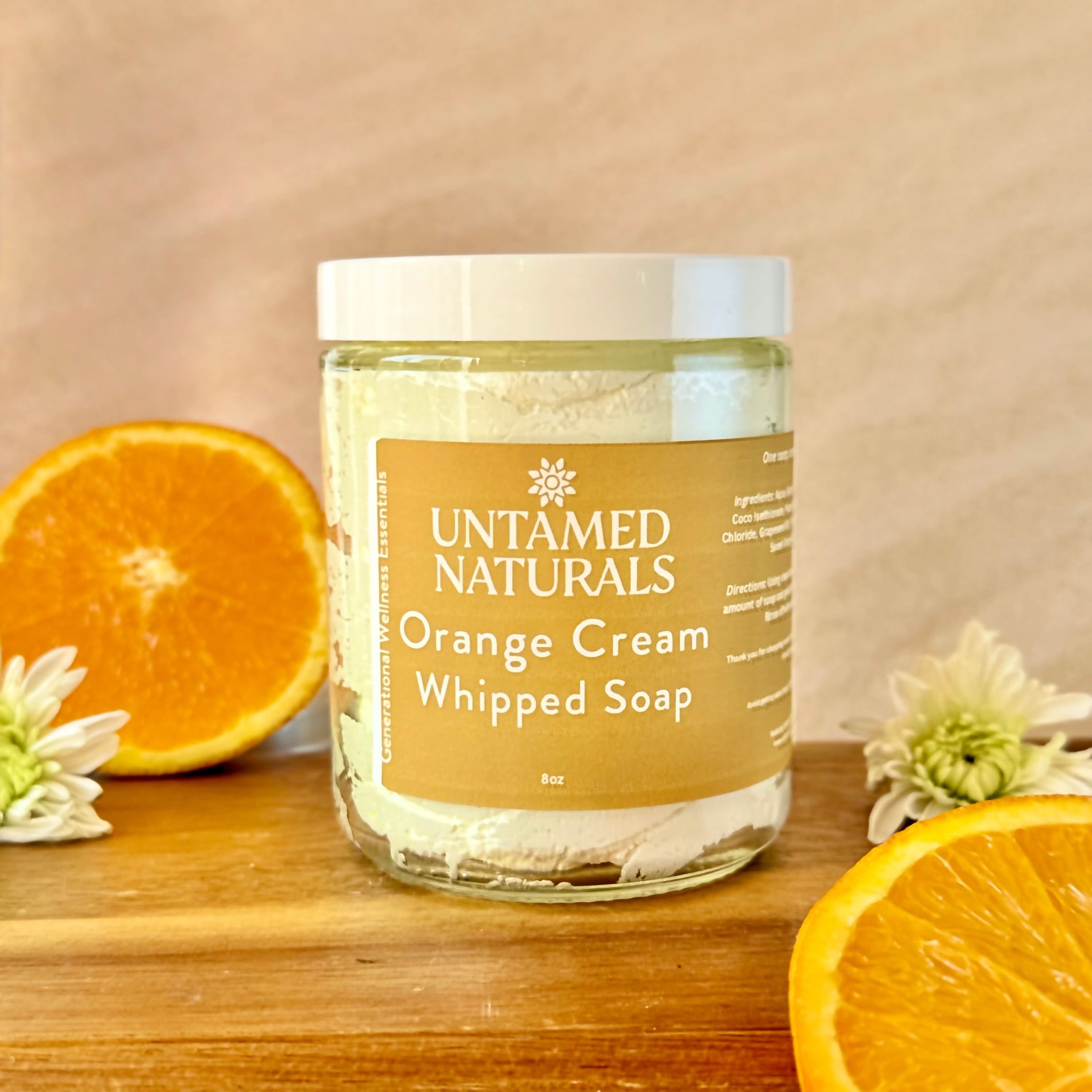 UnTamed Naturals 🍊 Orange Cream Whipped Soap – A Lush, Dreamy Cleanse