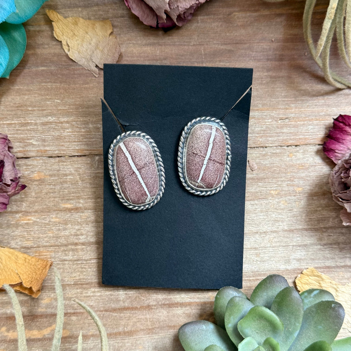 Red Buffalo Stud Earrings by Jason Ogg