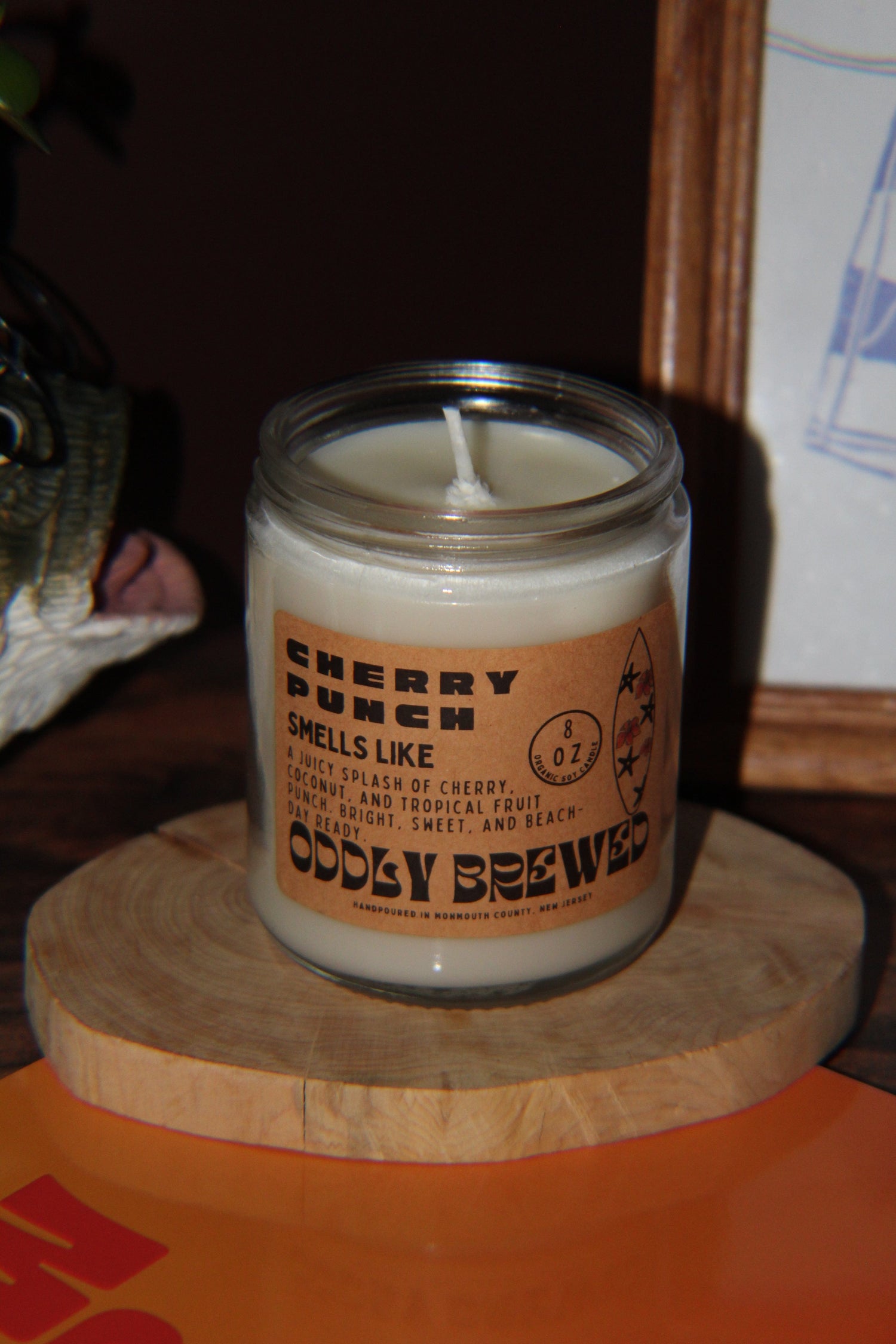 Oddly Brewed Cherry Punch Soy Candle – 8 oz