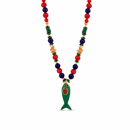 Coastal Dreams Fish Beaded Necklace