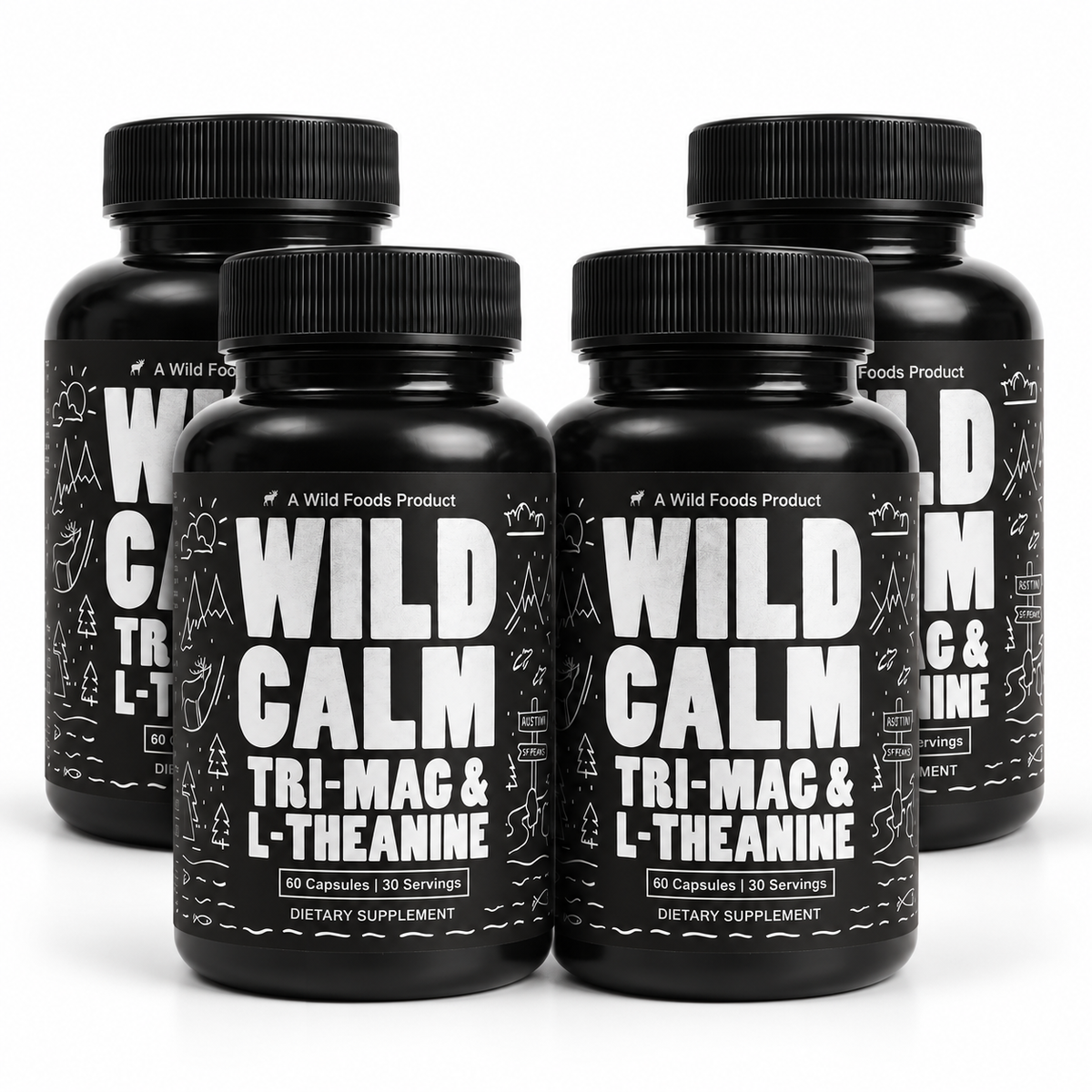 Wild Tri-Mag – Triple Magnesium Complex for Sleep w/L Theanine
