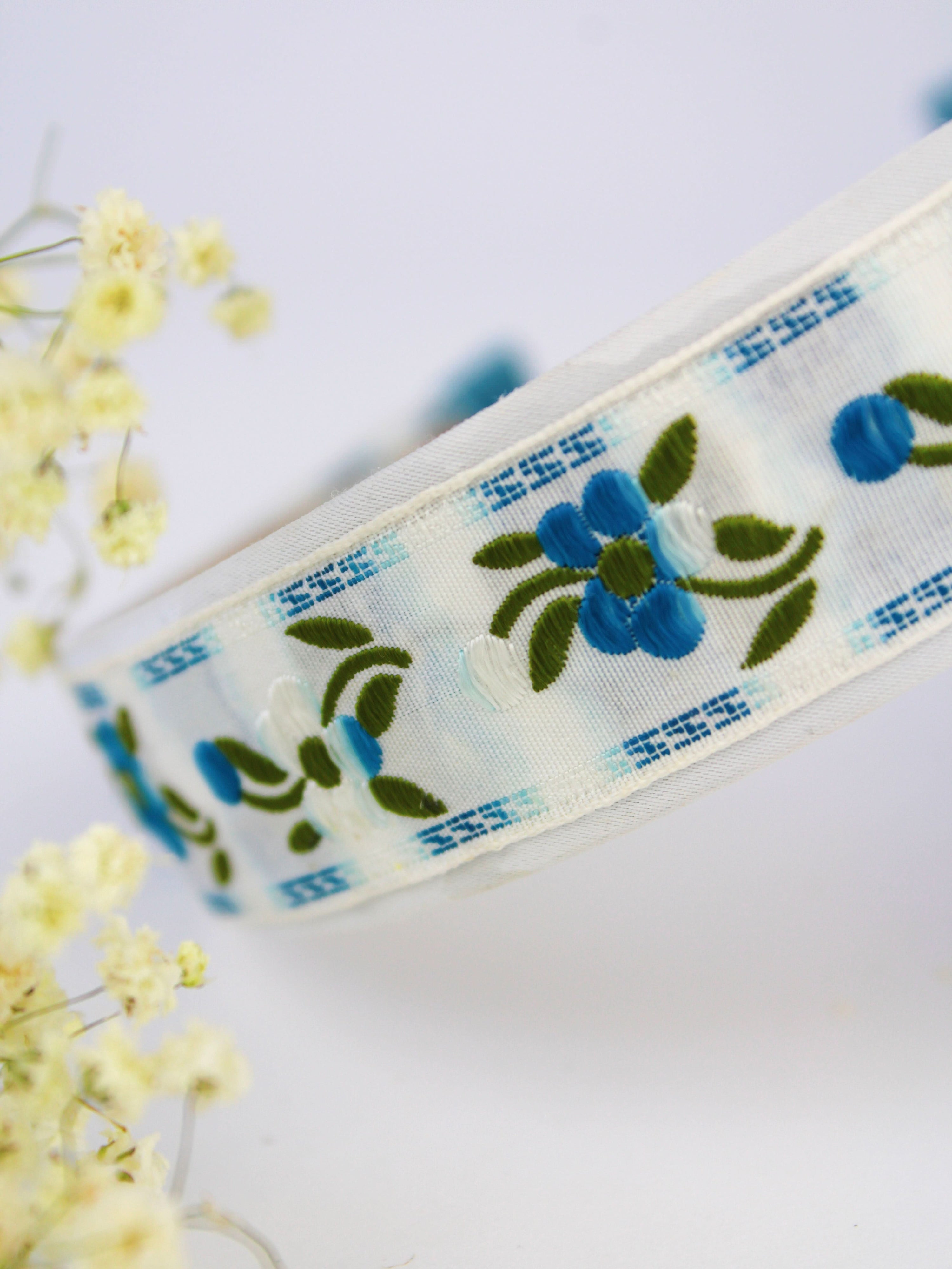 Ash &amp; Rose Headbands Blue Clematis Floral Headband