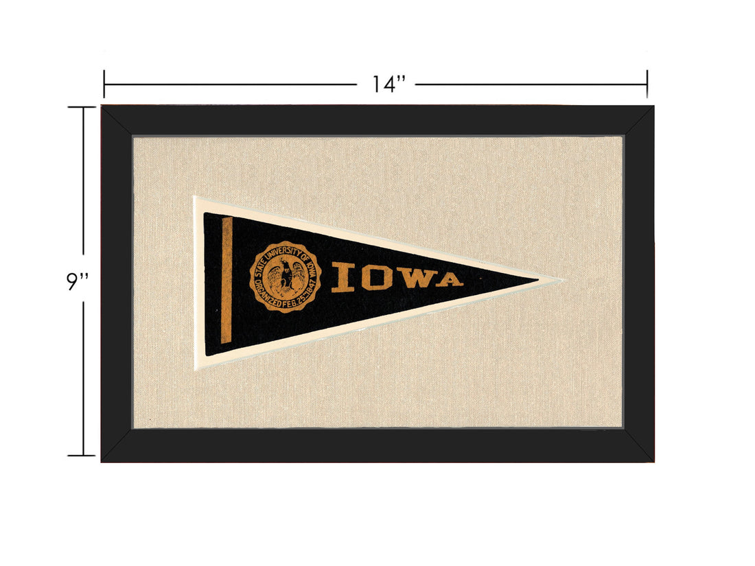 Vintage University of Iowa Pennant