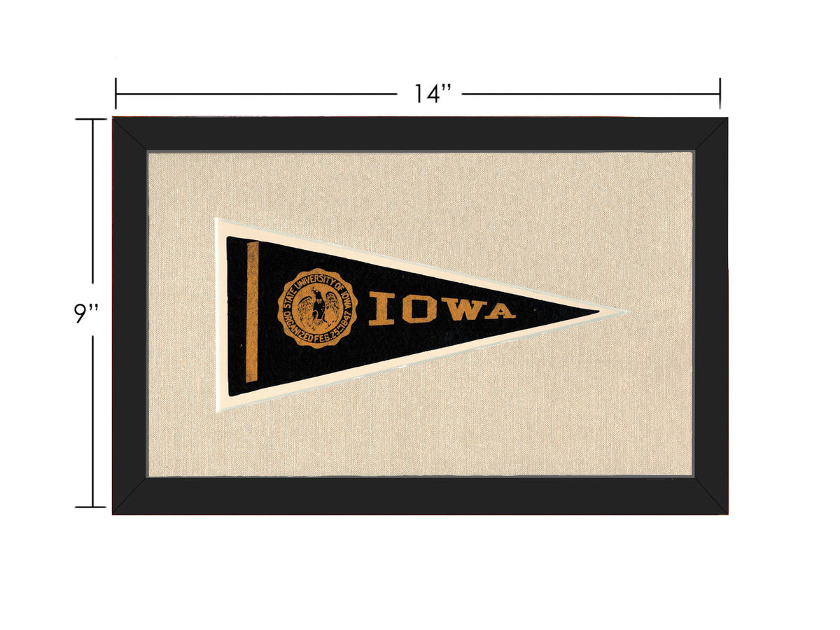 Vintage University of Iowa Pennant