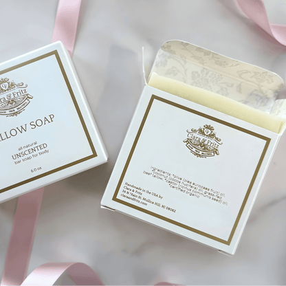 Clara &amp; Fritz Single / Unscented Bar Tallow Body Soap Bar