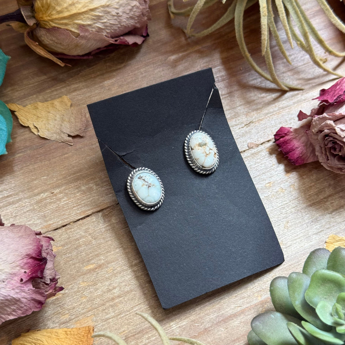 Dry Creek Turquoise Stud Earrings by Jason Ogg