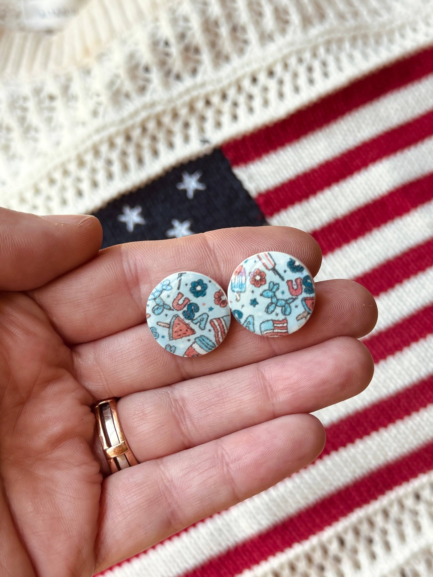 Shop Something Earthy Earrings Americana Studs