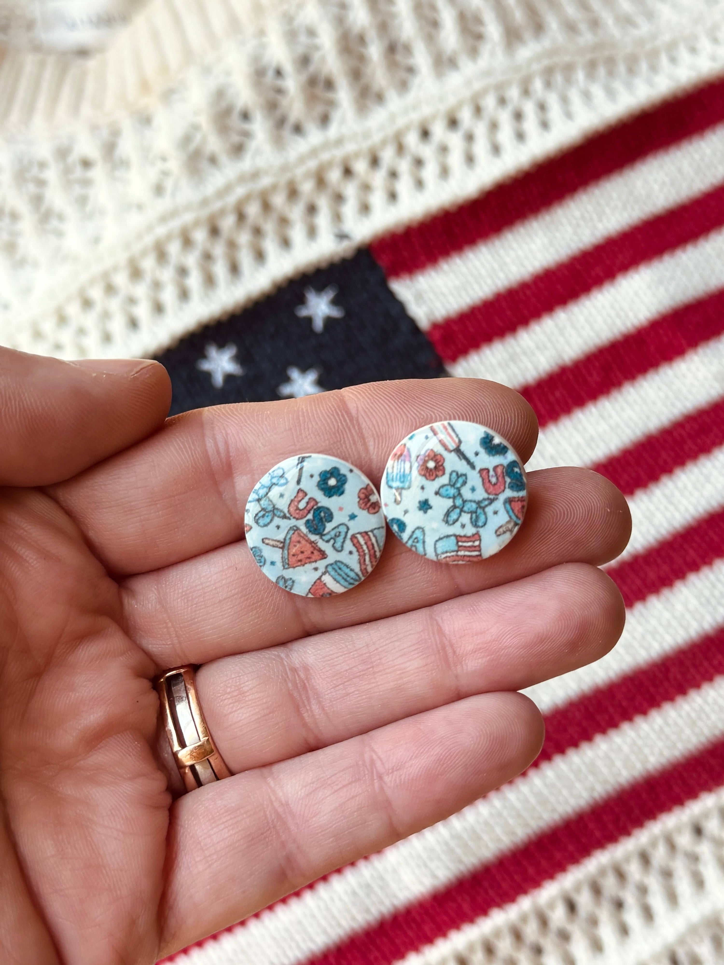 Shop Something Earthy Earrings Americana Studs