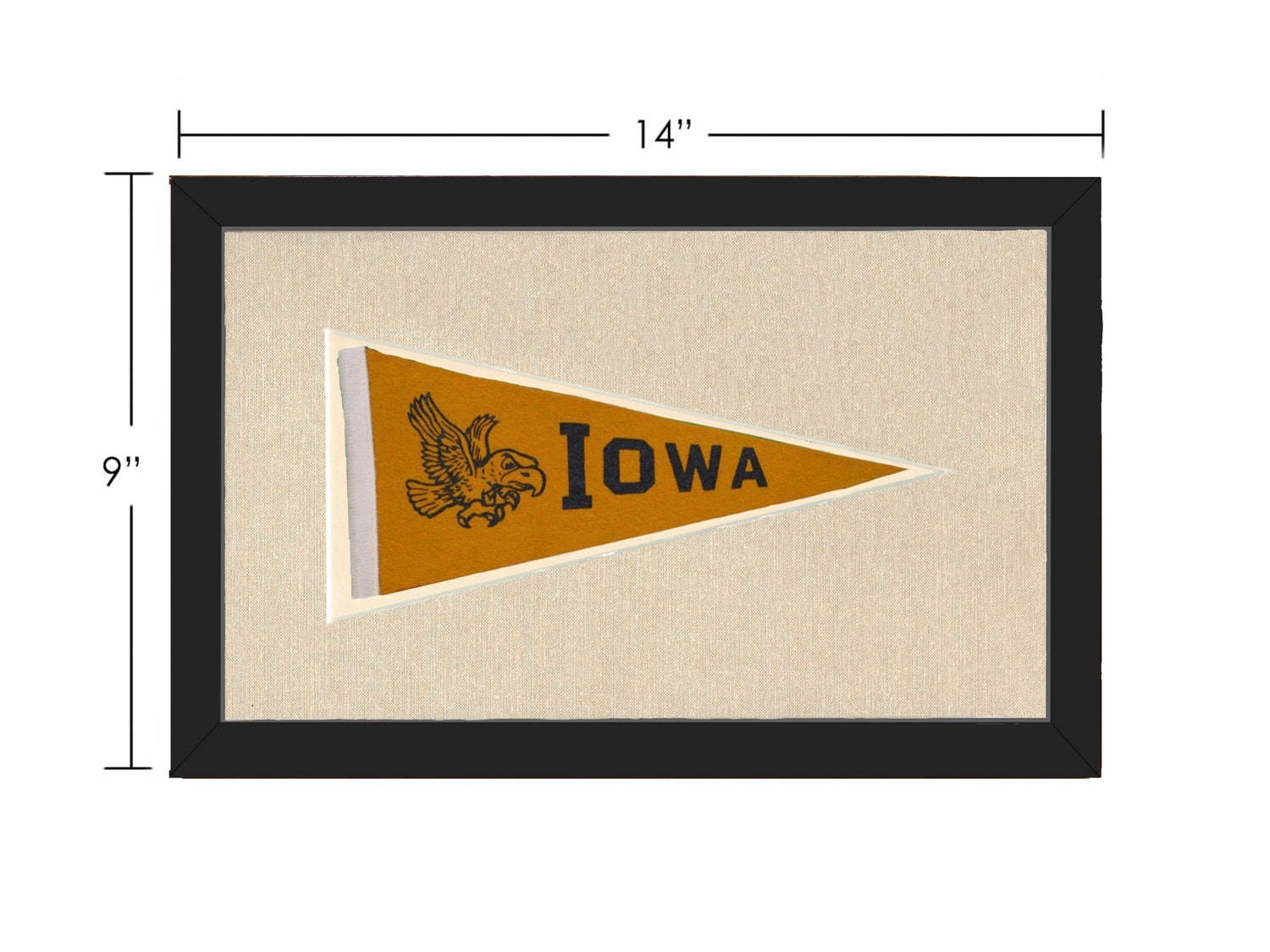 Americana Memories Vintage Pennants and Memorabilia Vintage University of Iowa Pennant
