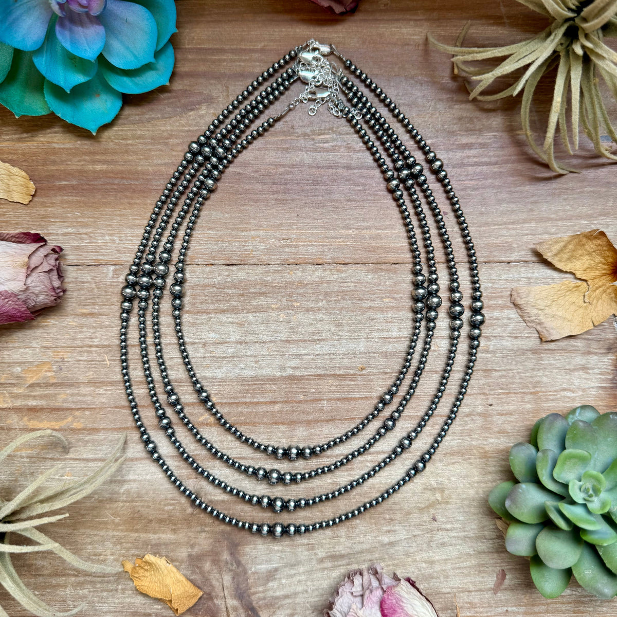 14" Graduated Sterling Silver Pearl Choker