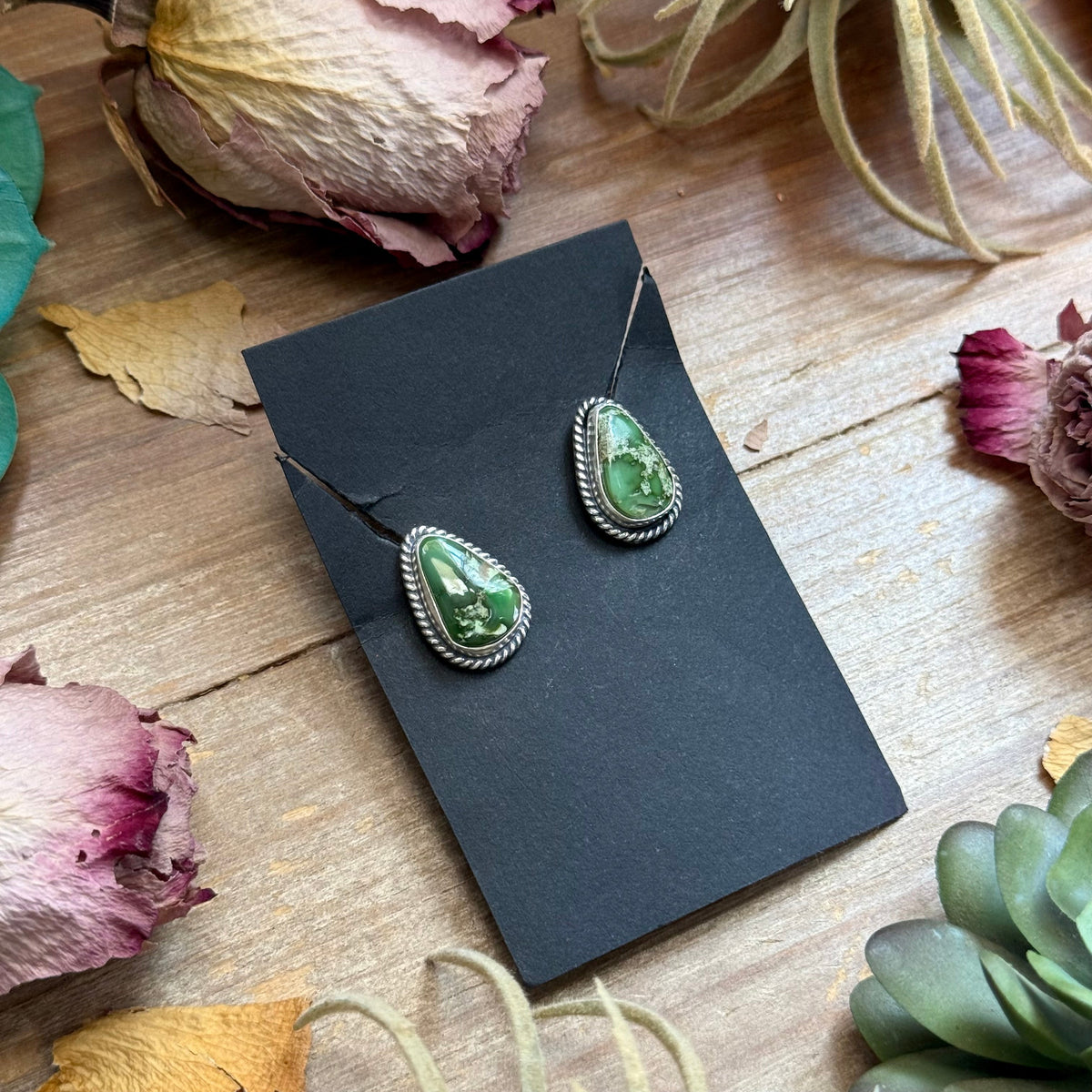 Sonoran Gold Turquoise Stud Earrings by Jason Ogg