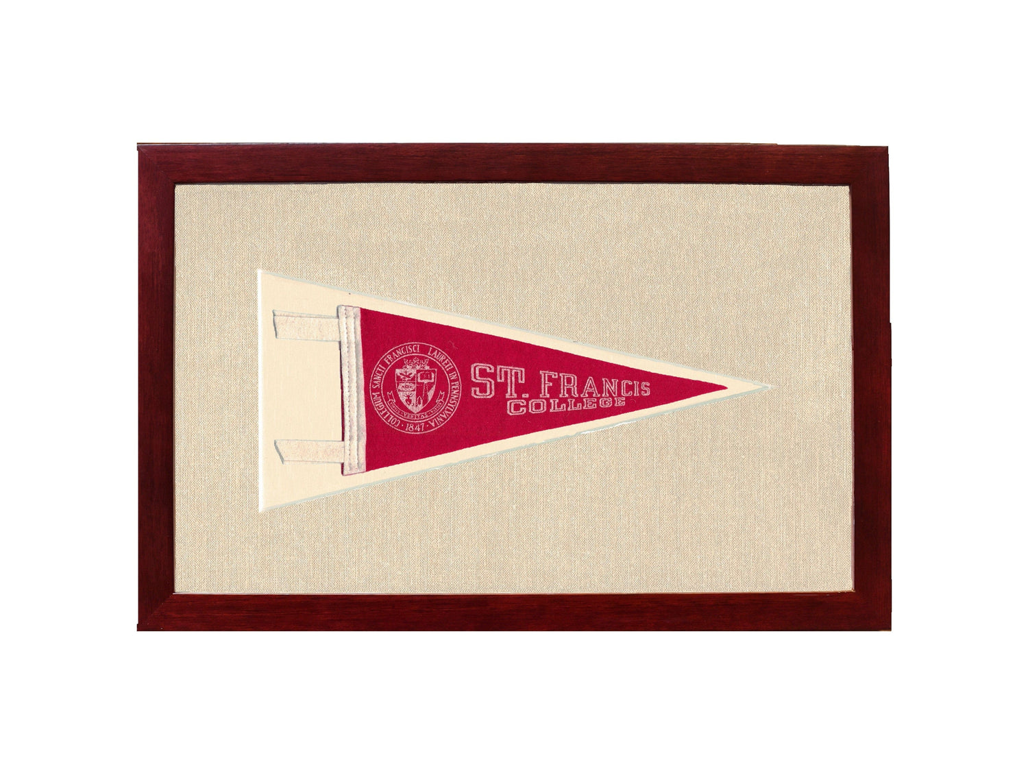 Americana Memories Vintage Pennants and Memorabilia Vintage St Francis College Pennant