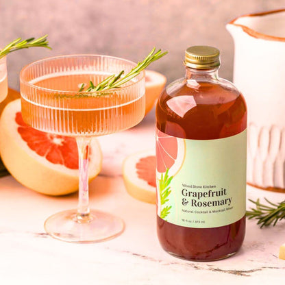 Grapefruit &amp; Rosemary Cocktail-Mocktail Mixer, 16 fl oz - My American Goods