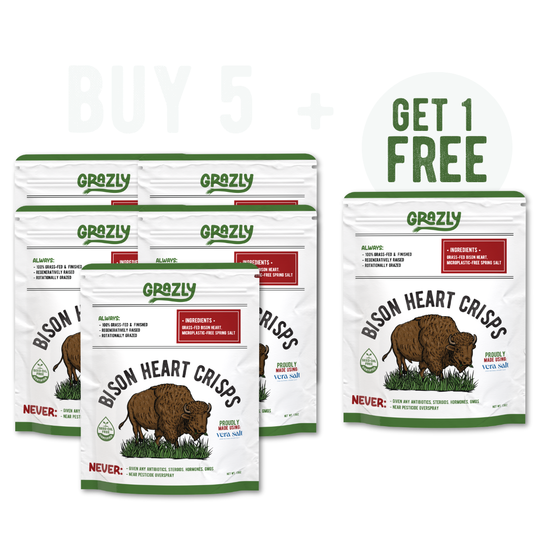 Bison Heart Crisps - 100% Grass-Fed/Finished - My American Goods