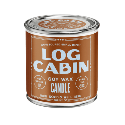 Good &amp; Well Supply Co Candles Log Cabin Happy Place Candle