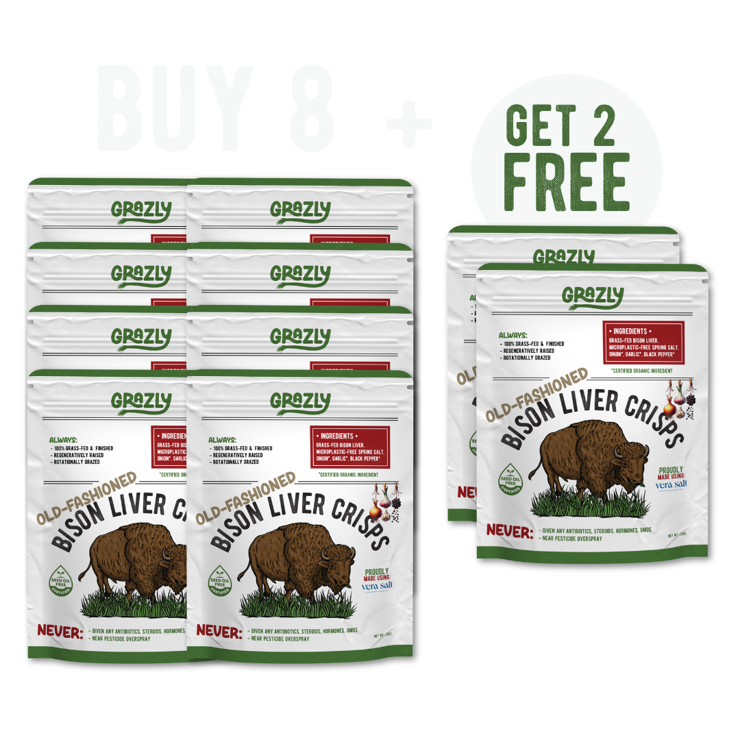 Bison Liver Crisps - 100% Grass-Fed/Finished - My American Goods