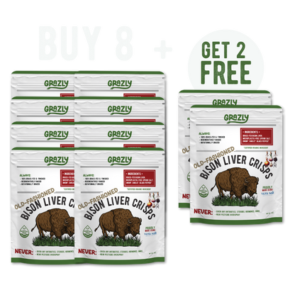Bison Liver Crisps - 100% Grass-Fed/Finished - My American Goods