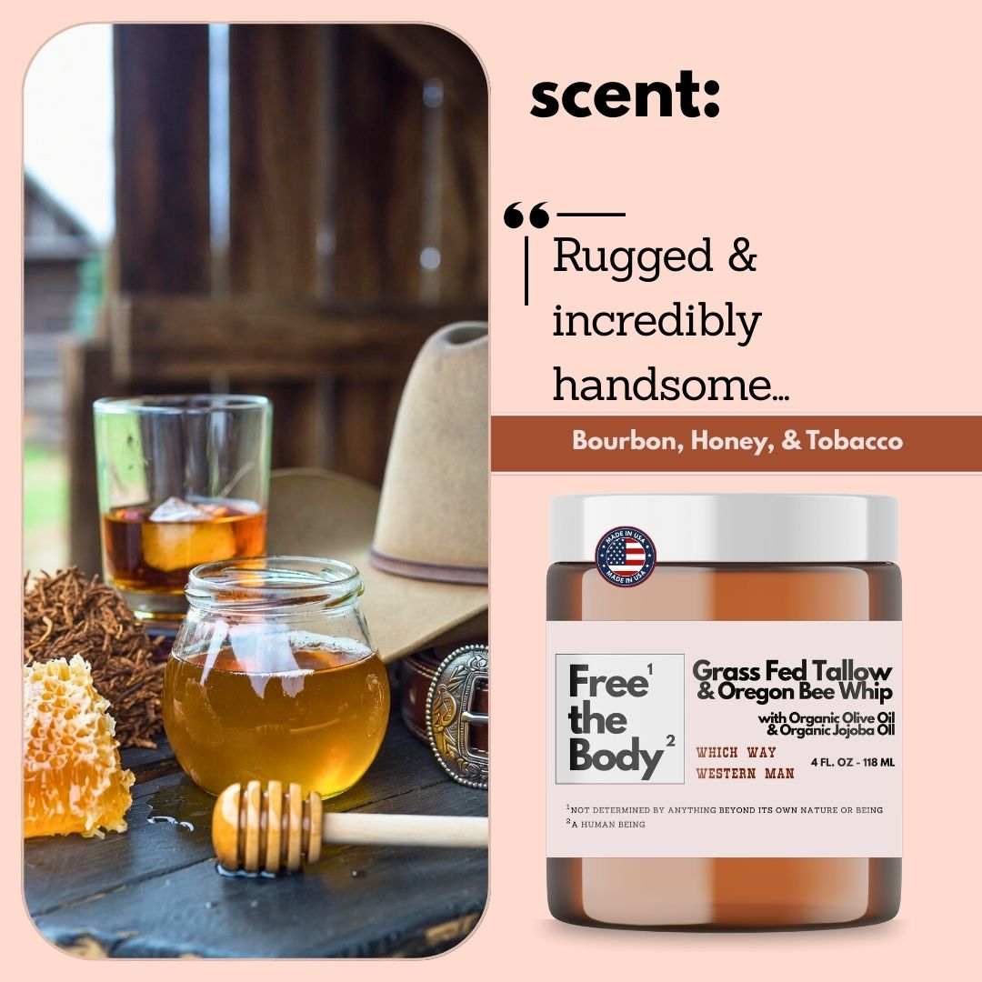 Free the Body Co. Moisturizers Grass Fed Tallow and Oregon Bee Whipped Balm - Bare - 4 oz