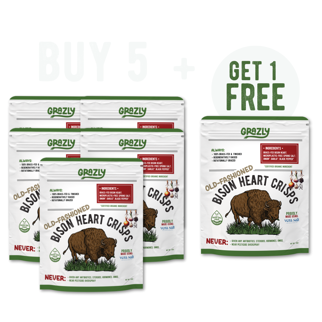 Bison Heart Crisps - 100% Grass-Fed/Finished - My American Goods