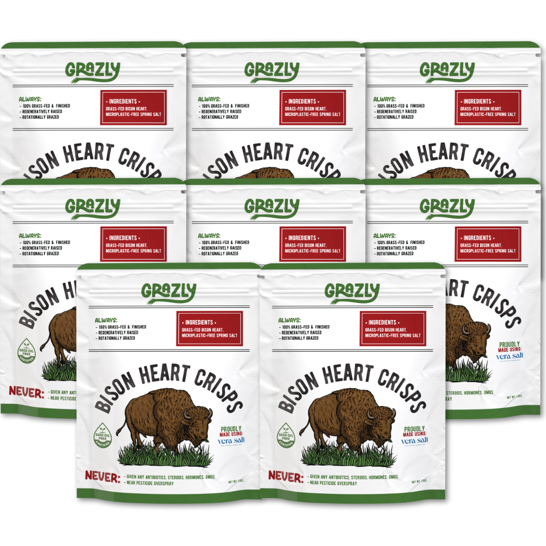 Bison Heart Crisps - 100% Grass-Fed/Finished - My American Goods