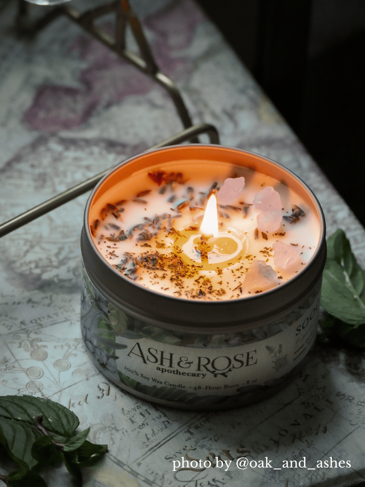 Ash &amp; Rose candle SOOOTHE... Lavender Mint Candle