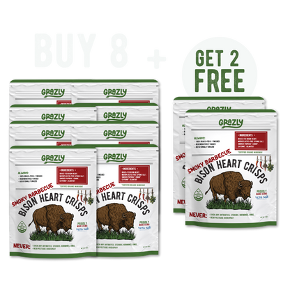 Bison Heart Crisps - 100% Grass-Fed/Finished - My American Goods
