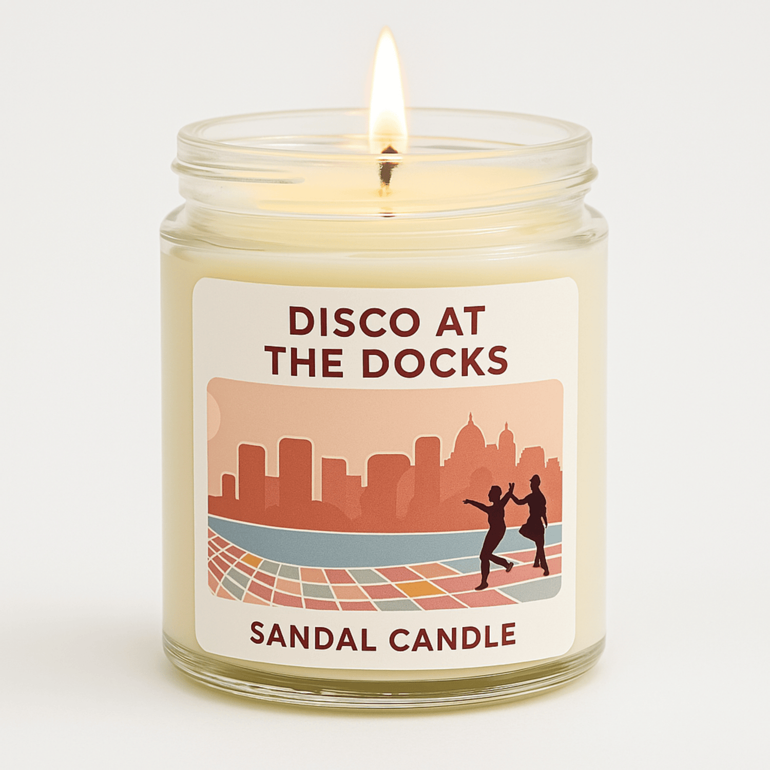 Disco at the Docks – Scented Candle, 9 oz Jar, Vetiver, Jasmine &amp; Fresh Flowers