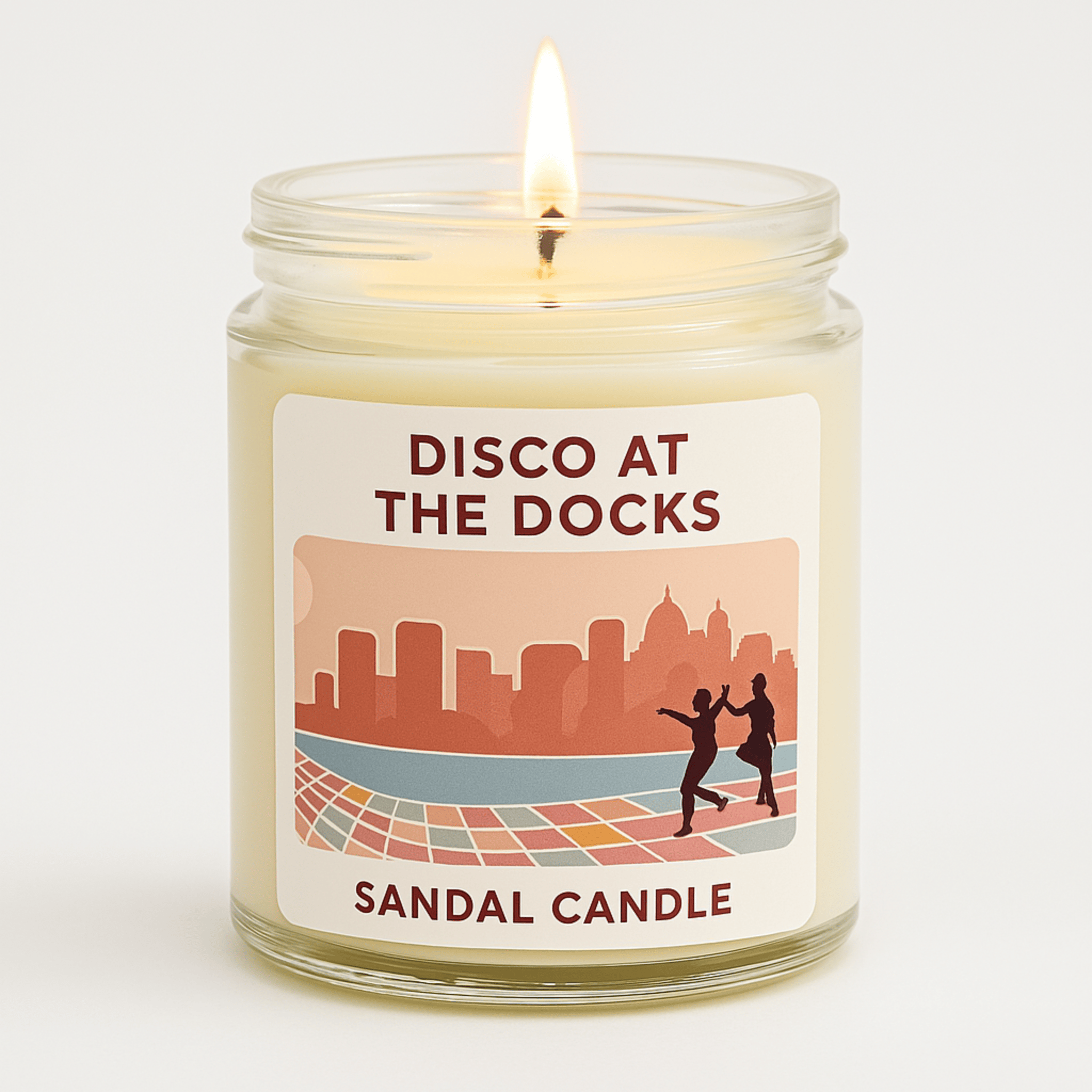 Disco at the Docks – Scented Candle, 9 oz Jar, Vetiver, Jasmine &amp; Fresh Flowers
