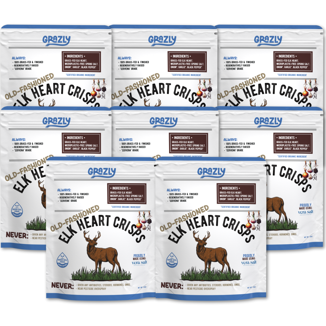 Elk Heart Crisps - 100% Grass-Fed/Finished - My American Goods