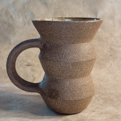 Olivia Snow Ceramics Mug Chestnut Handmade Angled Ceramic Mug