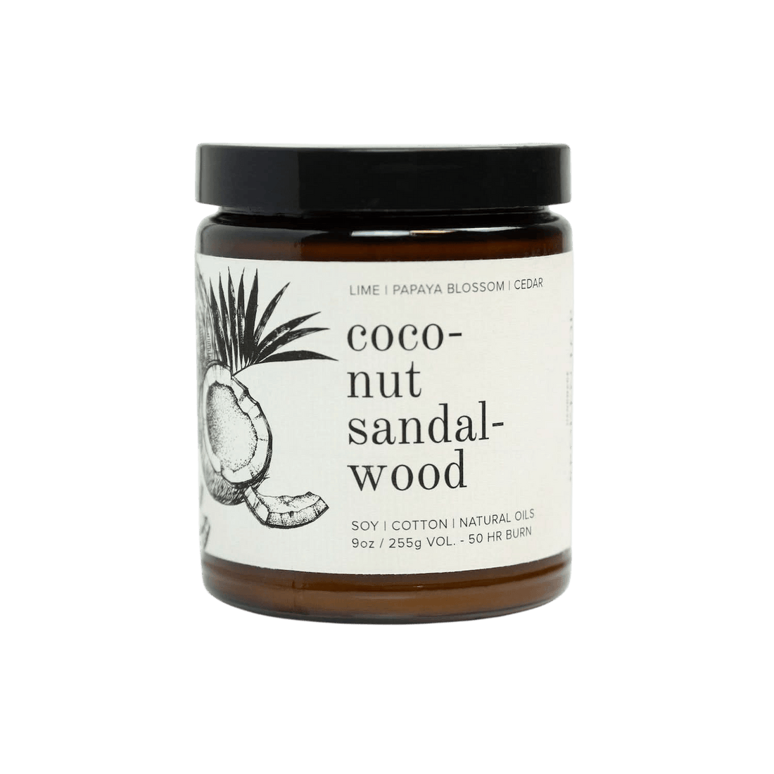 Coconut Sandalwood Soy Candle - My American Goods