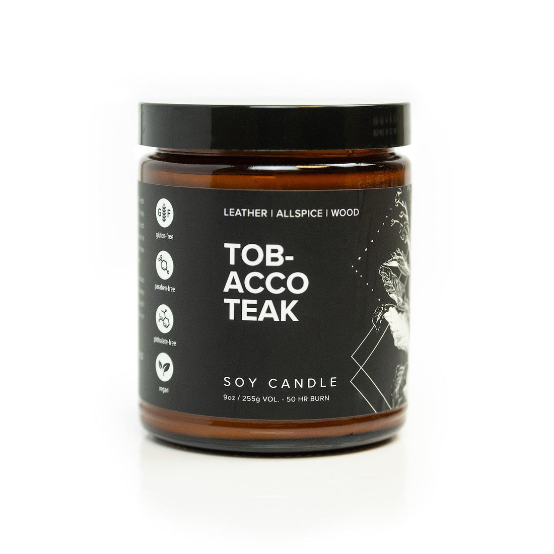 Tobacco Teak Soy Candle - My American Goods