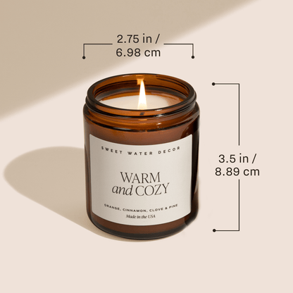 Hello Fall Soy Candle - Amber Jar - 9 oz