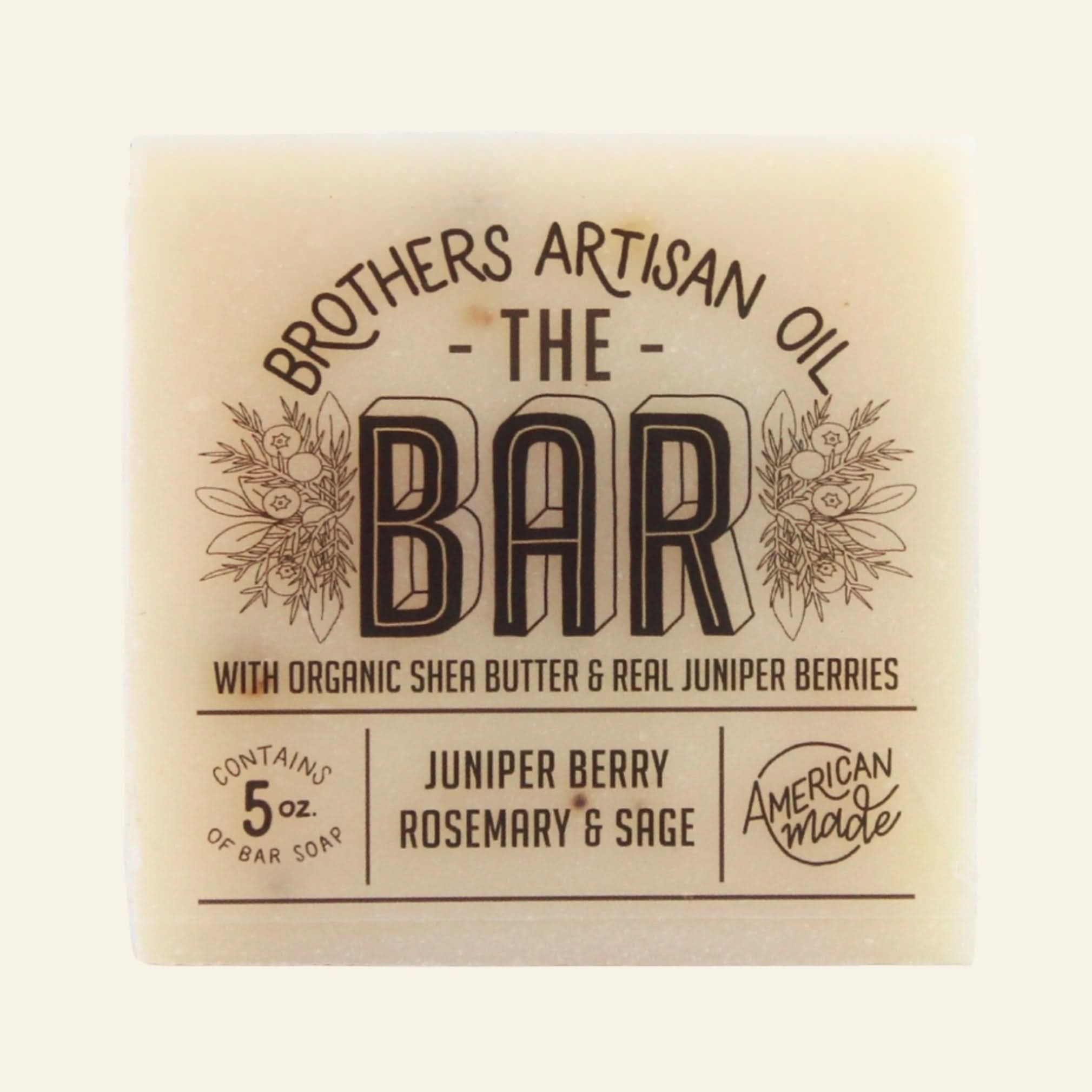 Brothers Artisan Oil The Wash Juniper Berry, Rosemary &amp; Sage The Bar Soap