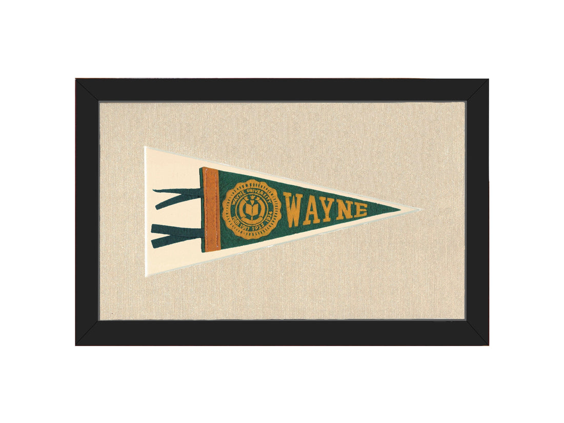Americana Memories Vintage Pennants and Memorabilia Vintage Wayne University Pennant