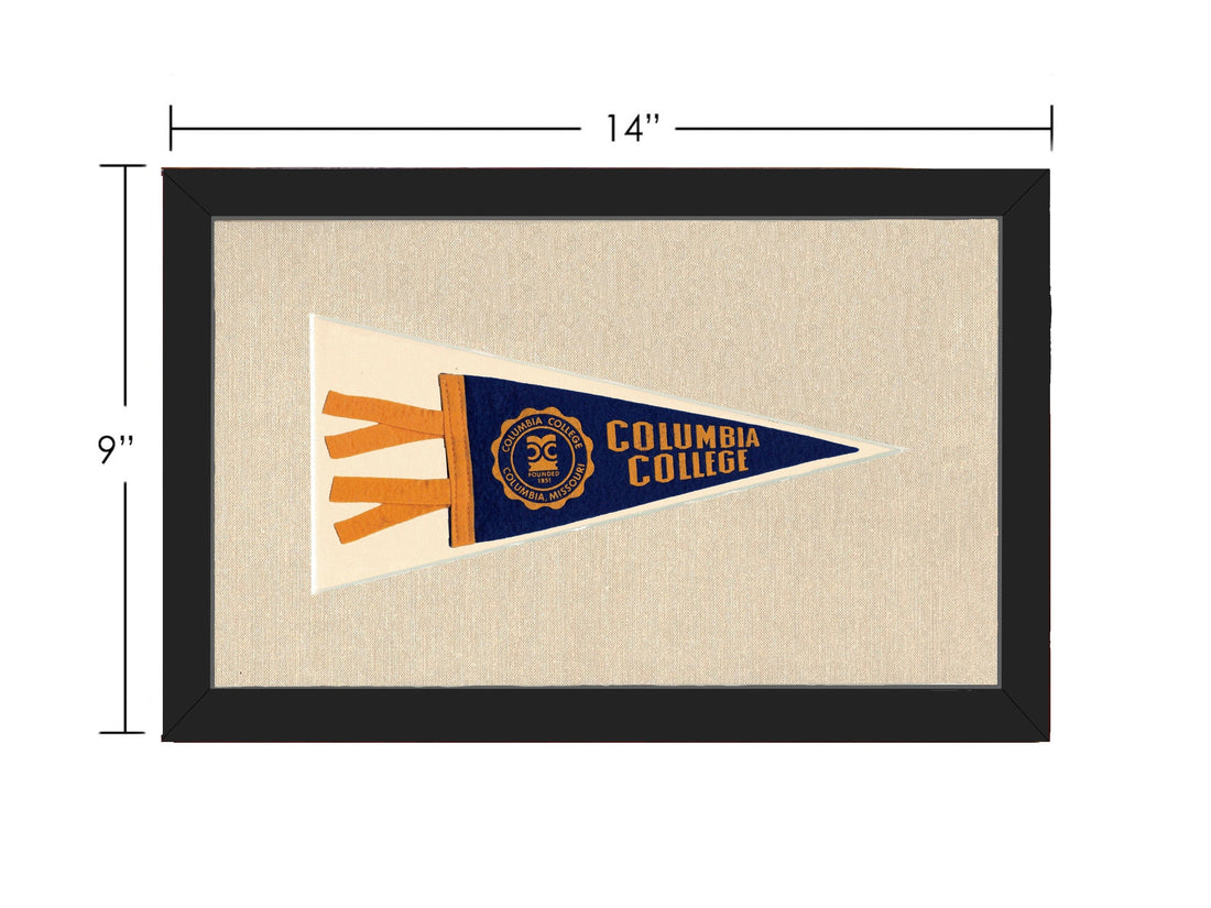 Americana Memories Vintage Pennants and Memorabilia Vintage Columbia College Pennant