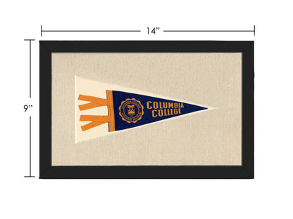 Americana Memories Vintage Pennants and Memorabilia Vintage Columbia College Pennant