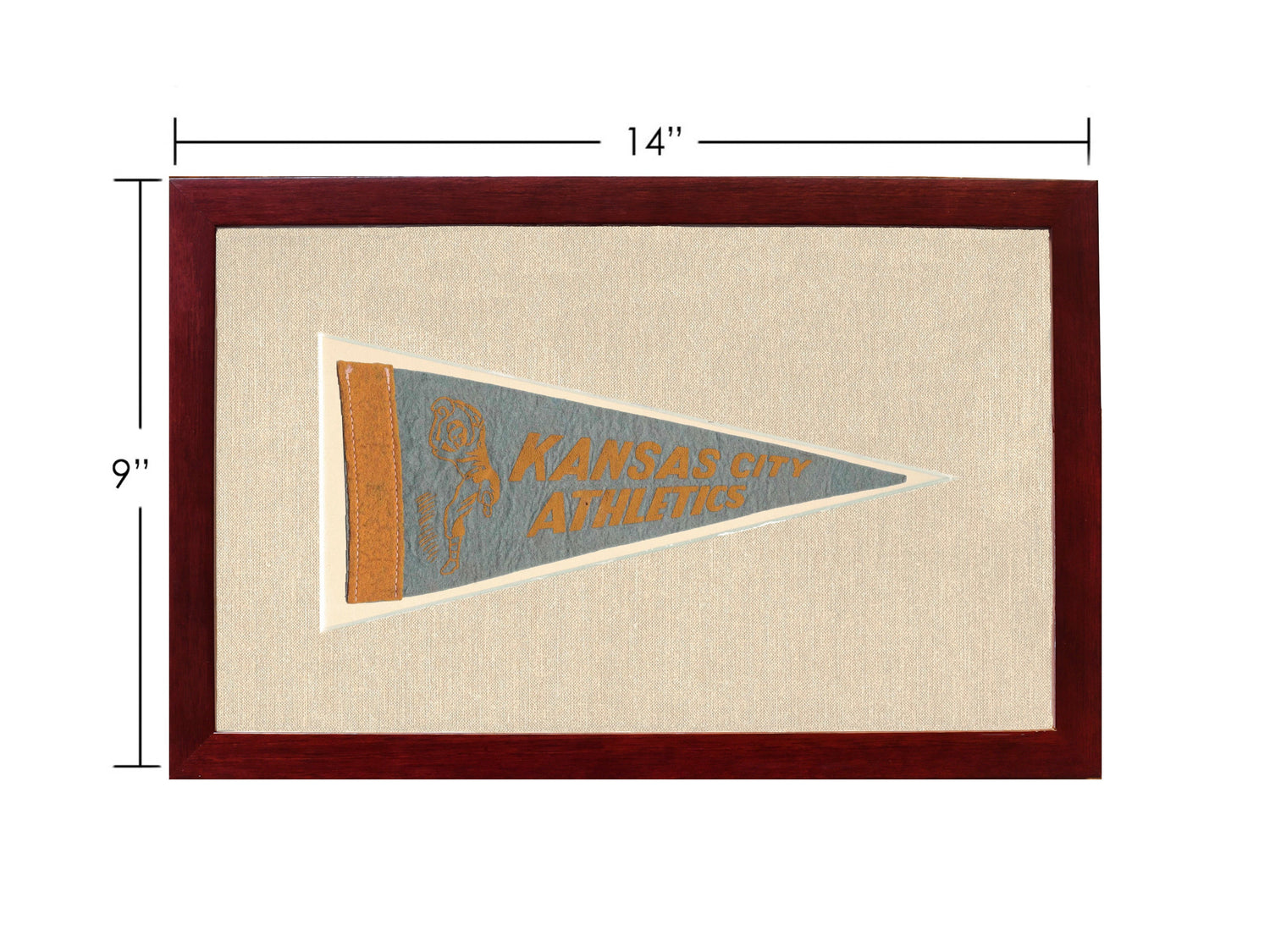 Vintage Kansas City Athletics Pennant