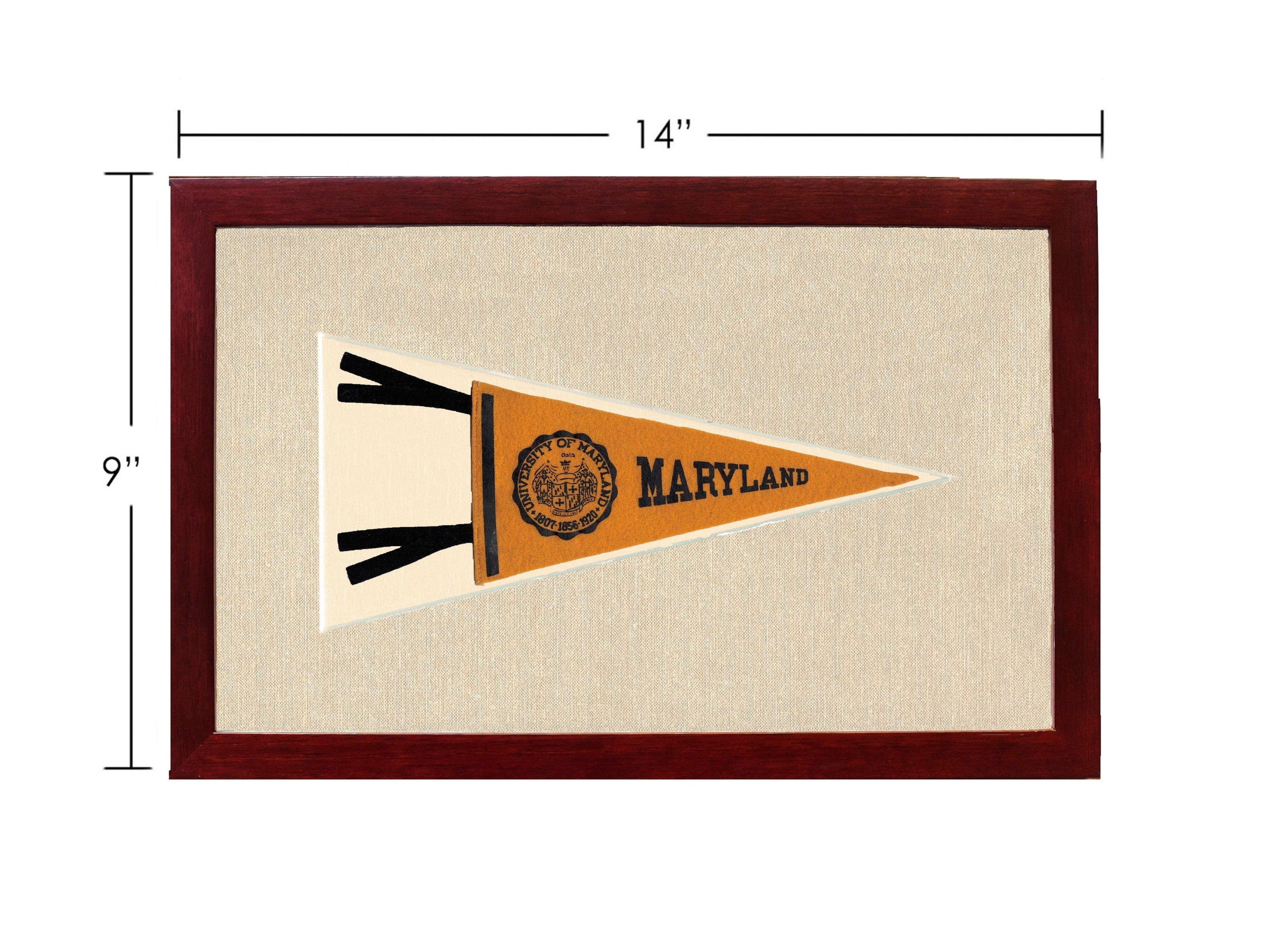 Americana Memories Vintage Pennants and Memorabilia Vintage University of Maryland Pennant