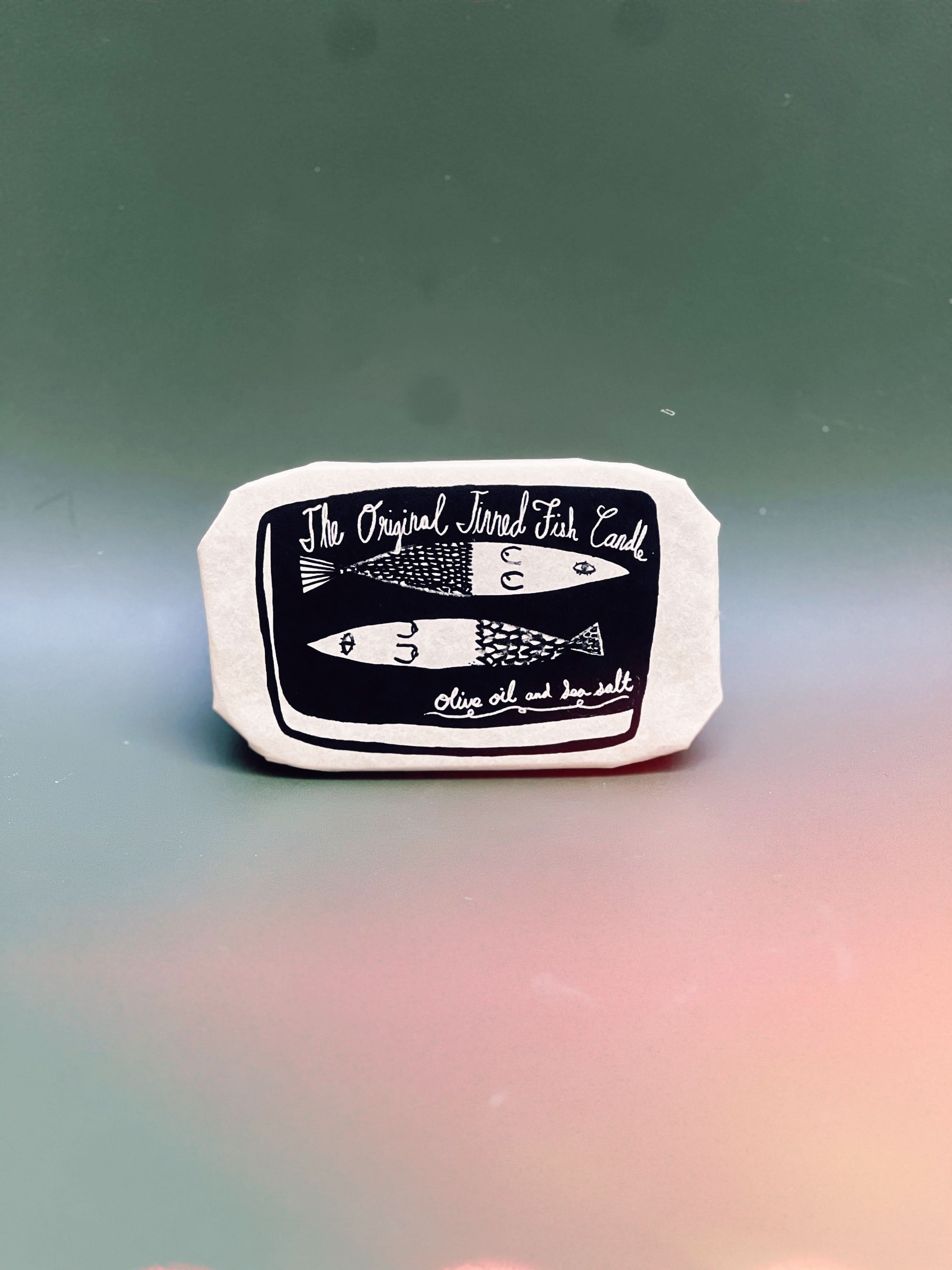Tinned Candle Tinned Fish Candle - Olive Oil and Sea Salt (Ocean Breeze Scented)