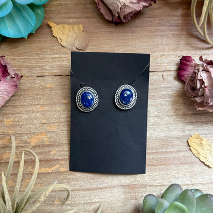 Lapis Lazuli Stud Earrings by Shay Pfeiffer