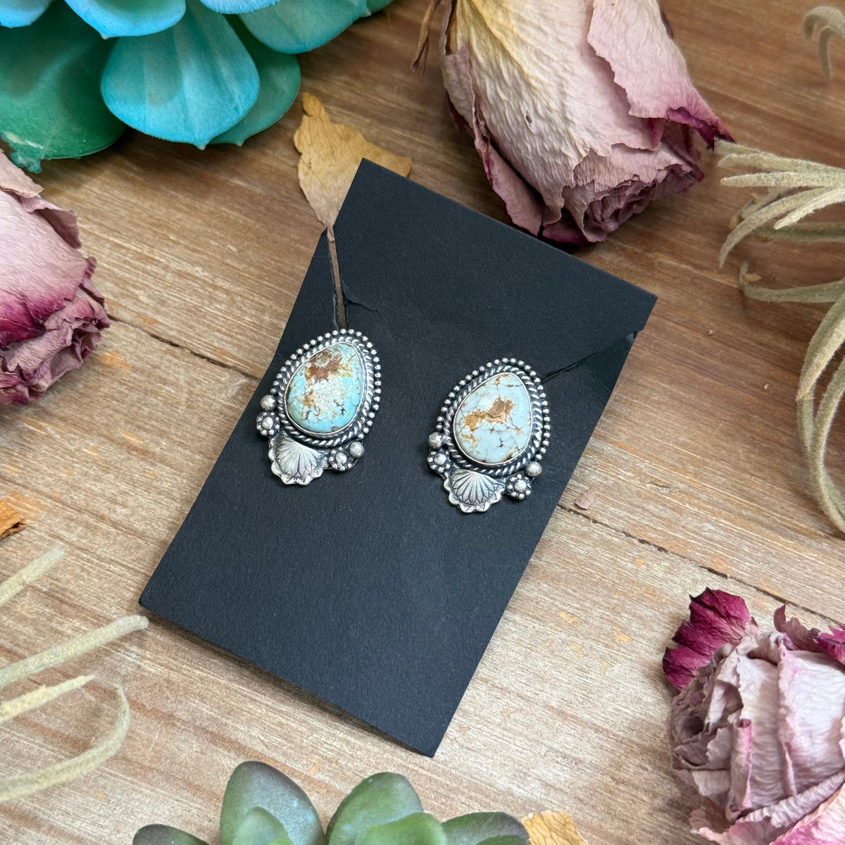 Dry Creek Turquoise Stud Earrings by Shay Pfeiffer