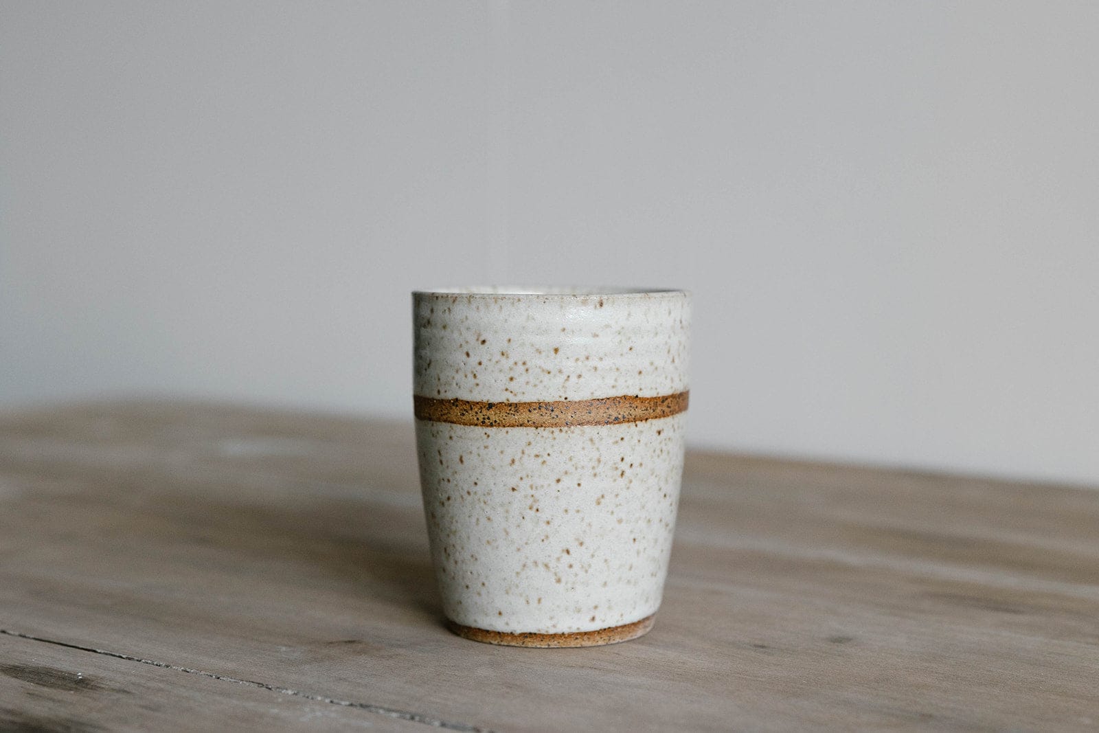 KJ Pottery Mug Speckled White The Tumbler