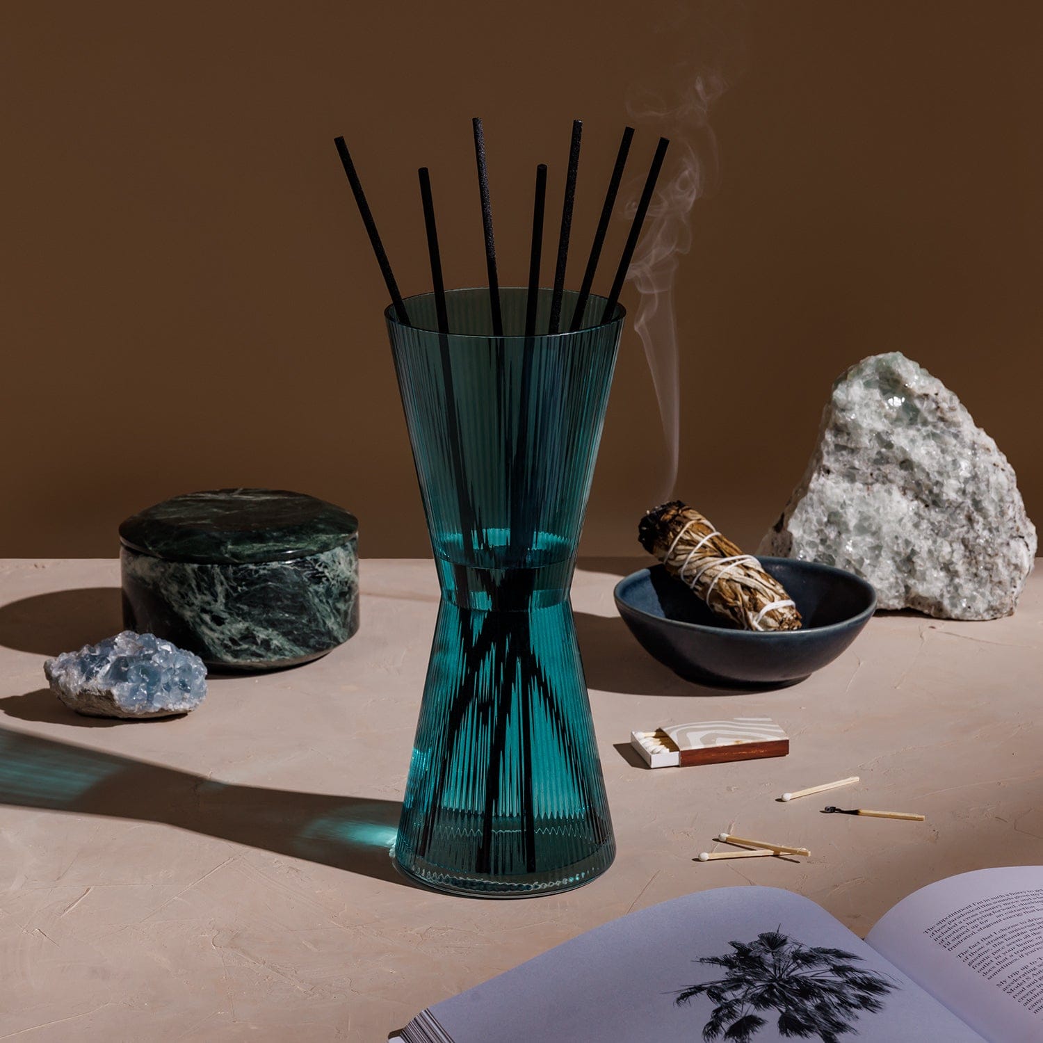 OZAIZ Teal / Cedar &amp; Black Cherry AIZ Reed Diffuser in Cedar &amp; Black Cherry