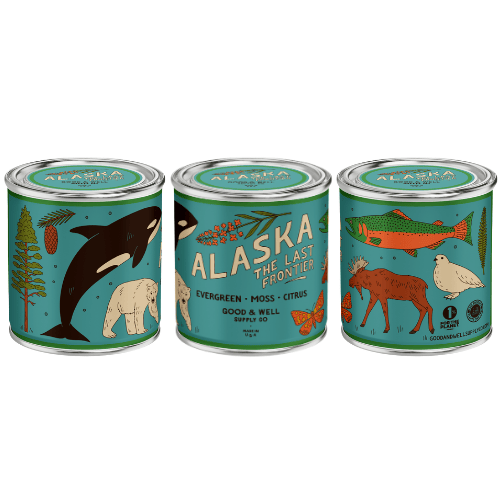 Good &amp; Well Supply Co Candles Half Pint / 8oz / Cotton Wick Alaska State Candle