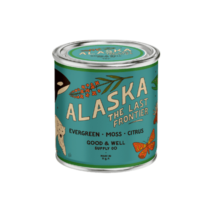 Good &amp; Well Supply Co Candles Half Pint / 8oz / Cotton Wick Alaska State Candle