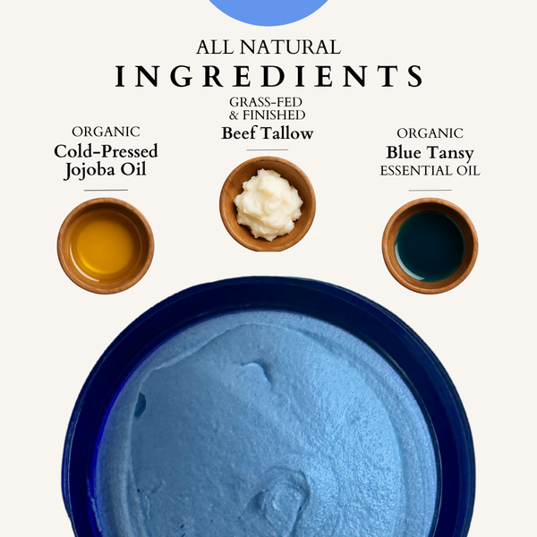 Organic Whipped Tallow Moisturizer with Blue Tansy - My American Goods