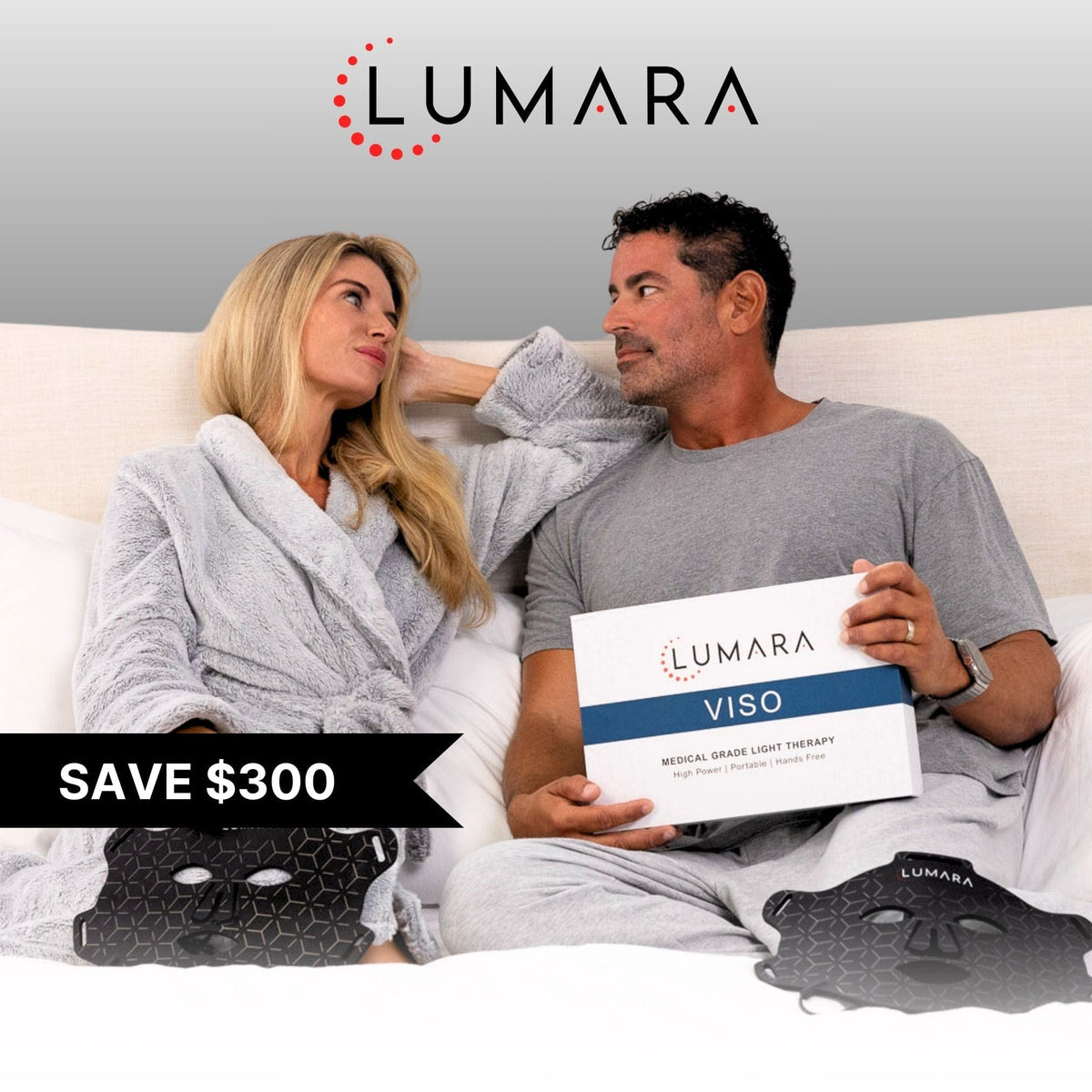 Lumara Health &amp; Beauty 2 Pack VISO - FDA Certified Red Light Therapy Mask