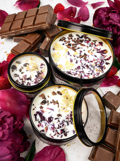 COCOA LUXE Chocolate Raspberry Candle - My American Goods