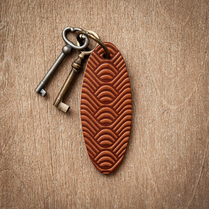 Artisan Leather Keychain Design 04